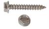 12 X 1-1/4 SLOTTED HEX WASHER TAPPING SCREW STAINLESS STEEL